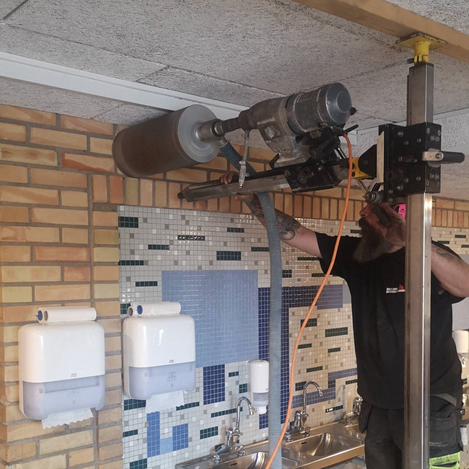 Betongborrning i Bengtsfors ombyggnad Skola