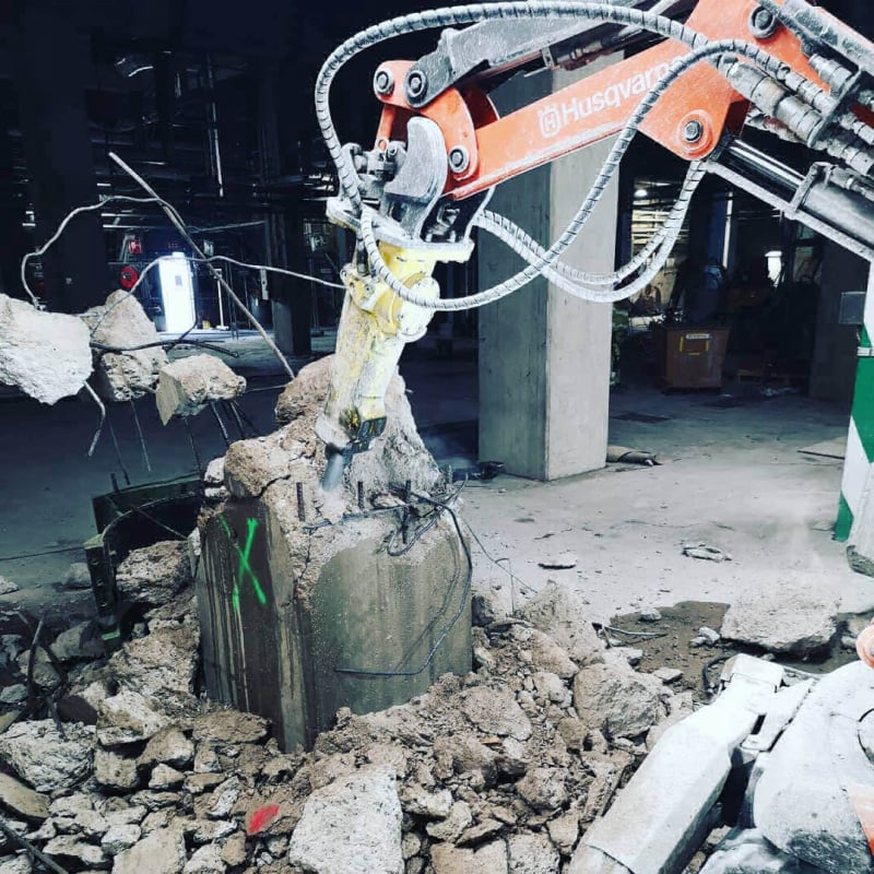 Rivning med Husqvarna Rivningsrobot
