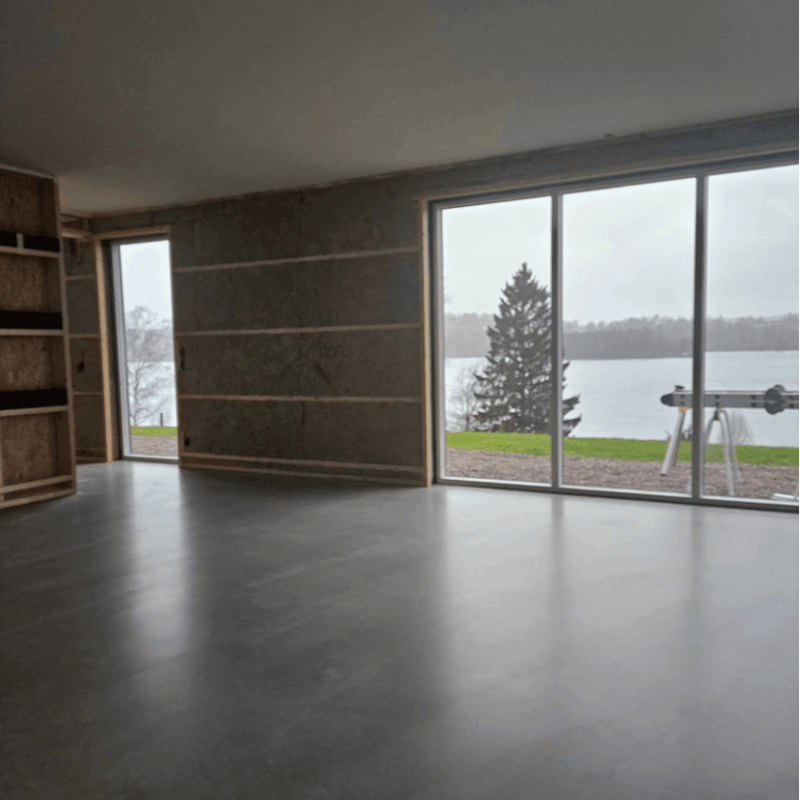 Slipning av betongplatta