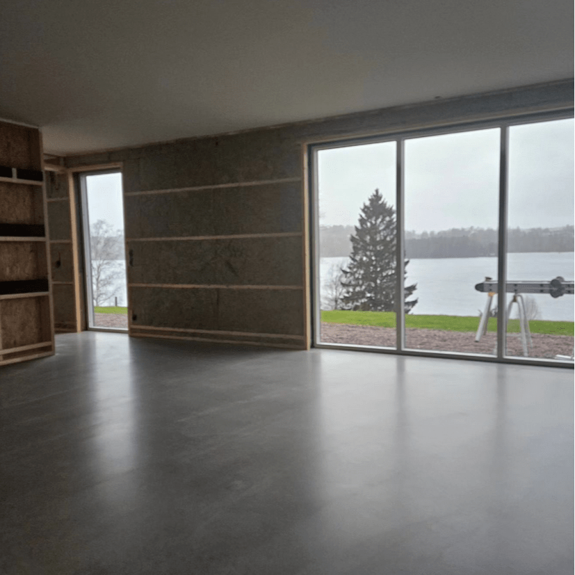 Slipning av betongplatta